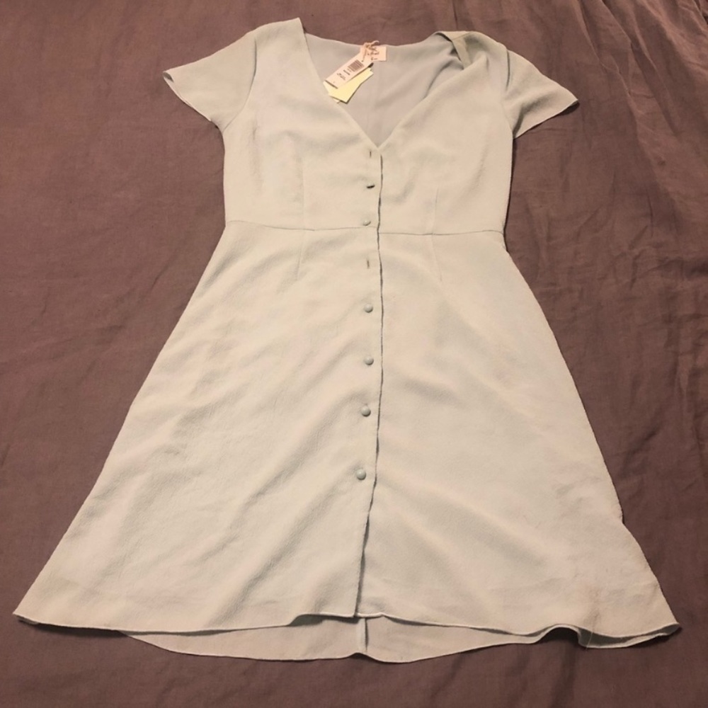 Wilfred light blue dress with button detail